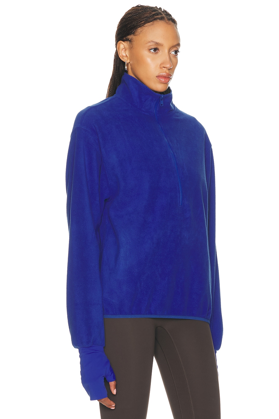 Entire Studios Shell Fleece Pullover Sweatshirt In Blue