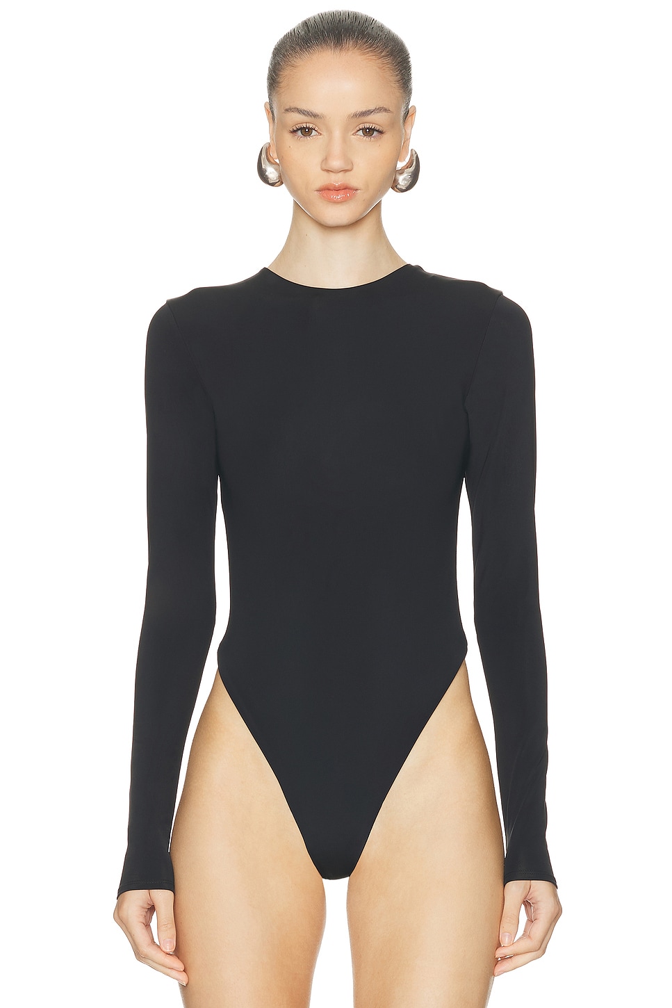 Entire Studios Long Sleeve Bodysuit In Black