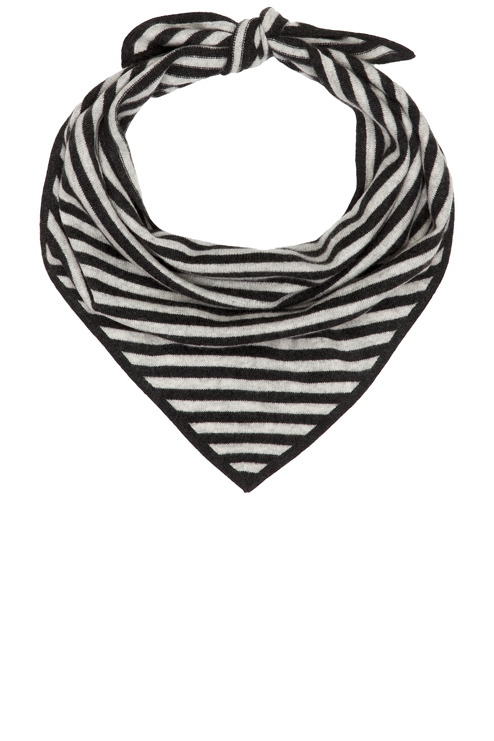 Enza Costa Striped Cashmere Bandana in Black & White