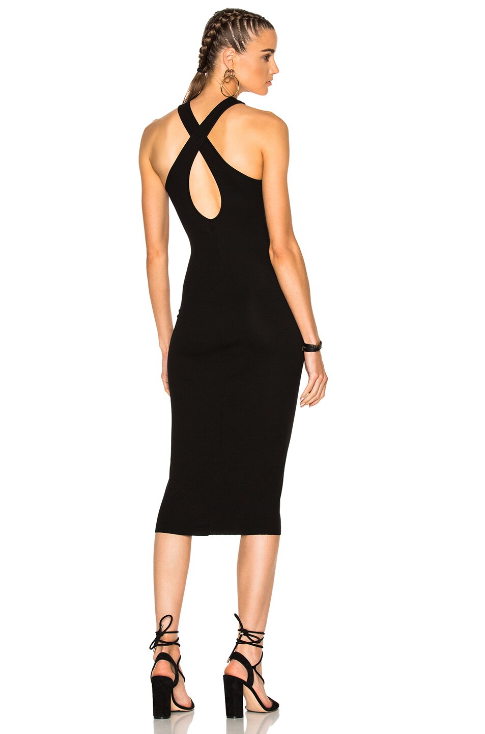 Image 1 of Enza Costa Crossback Dress in Black
