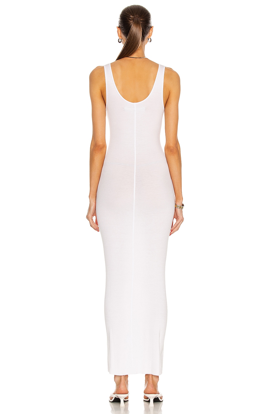 Silk Rib Ankle Length Tank Dress - Thumbnail 3