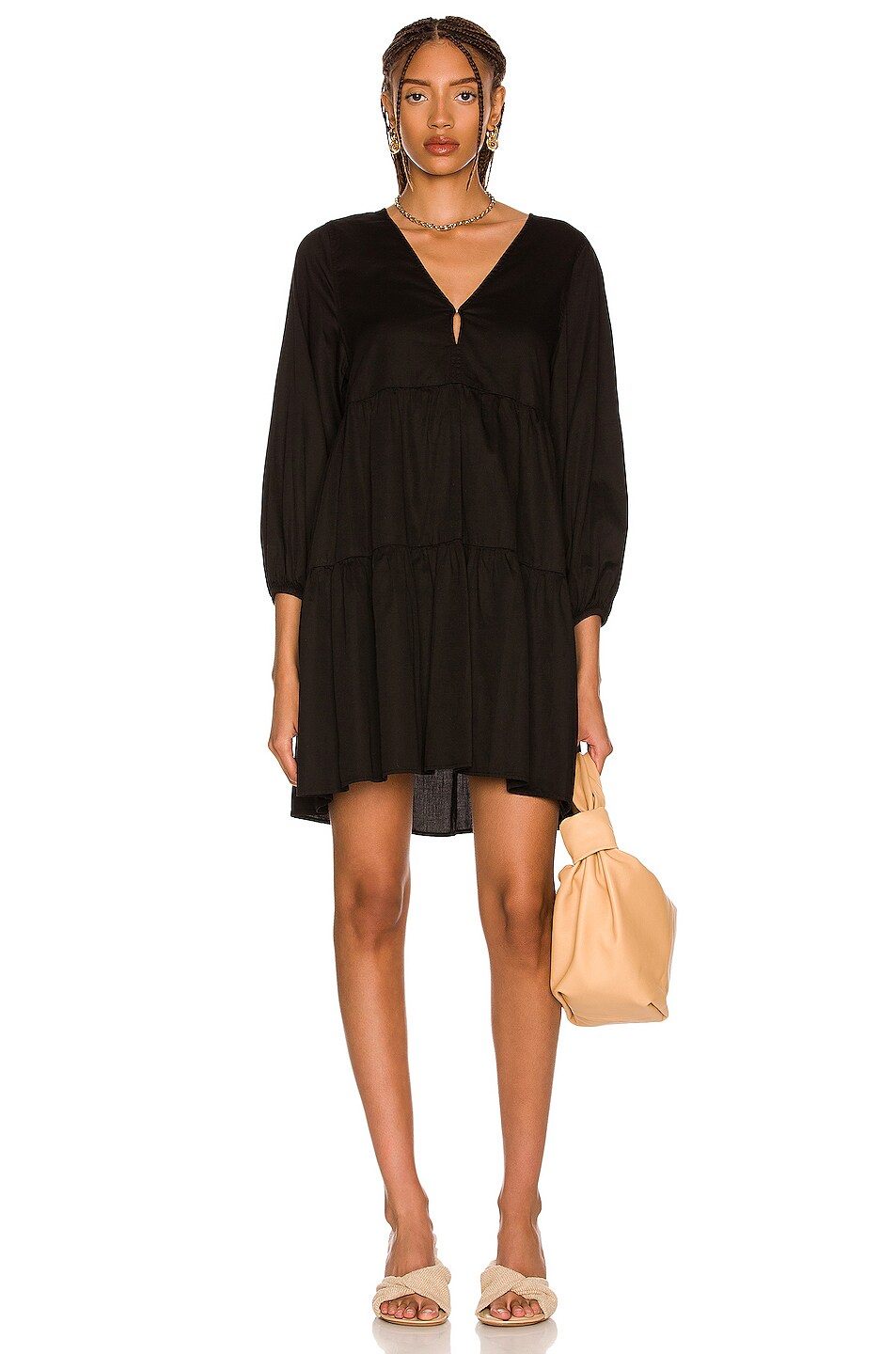 enza costa tiered dress