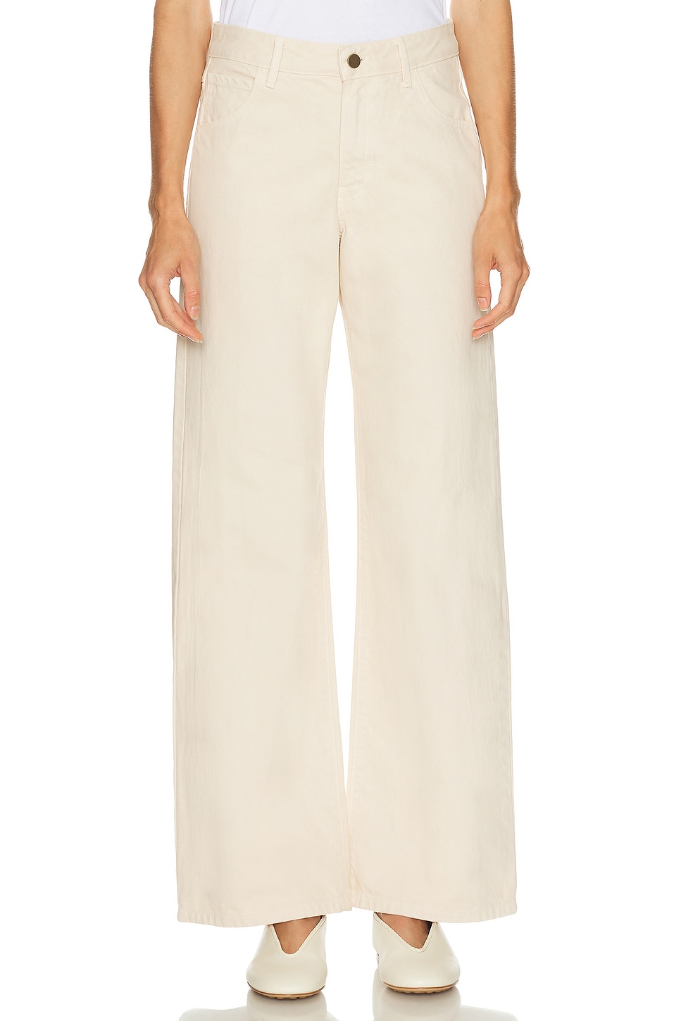 Image 1 of Enza Costa Relaxed Straight Leg in Beige