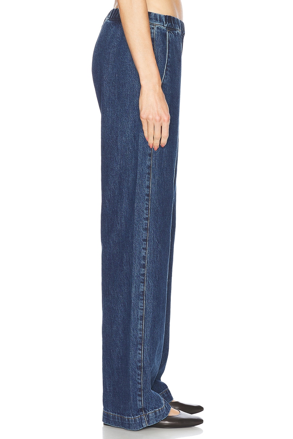 Enza Costa Baggy Straight Leg Jeans