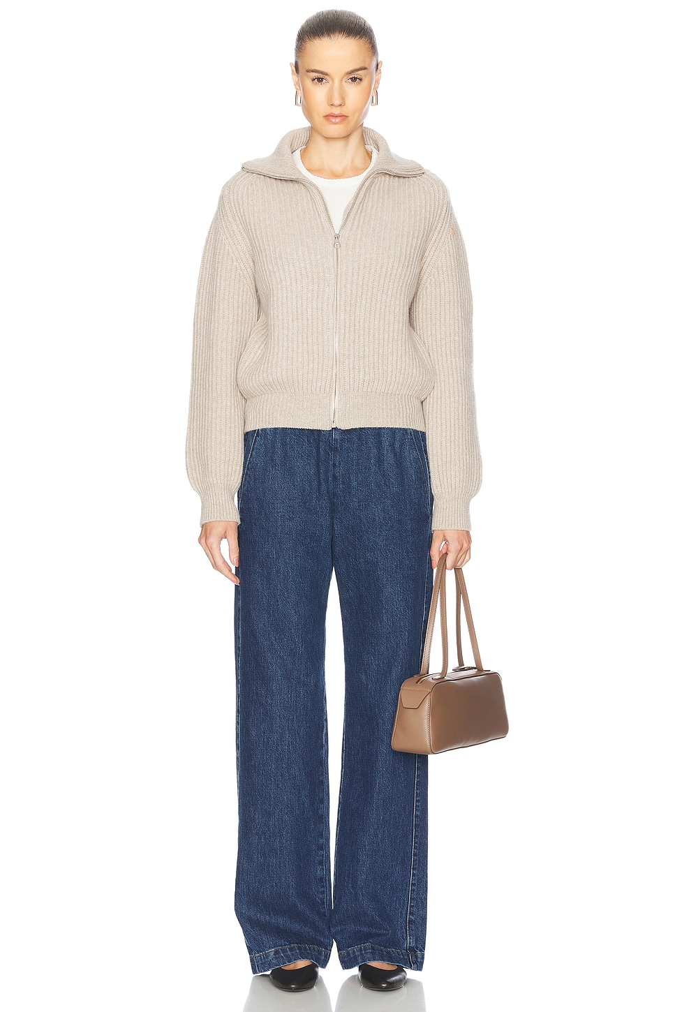 Enza Costa Baggy Straight Leg Jeans