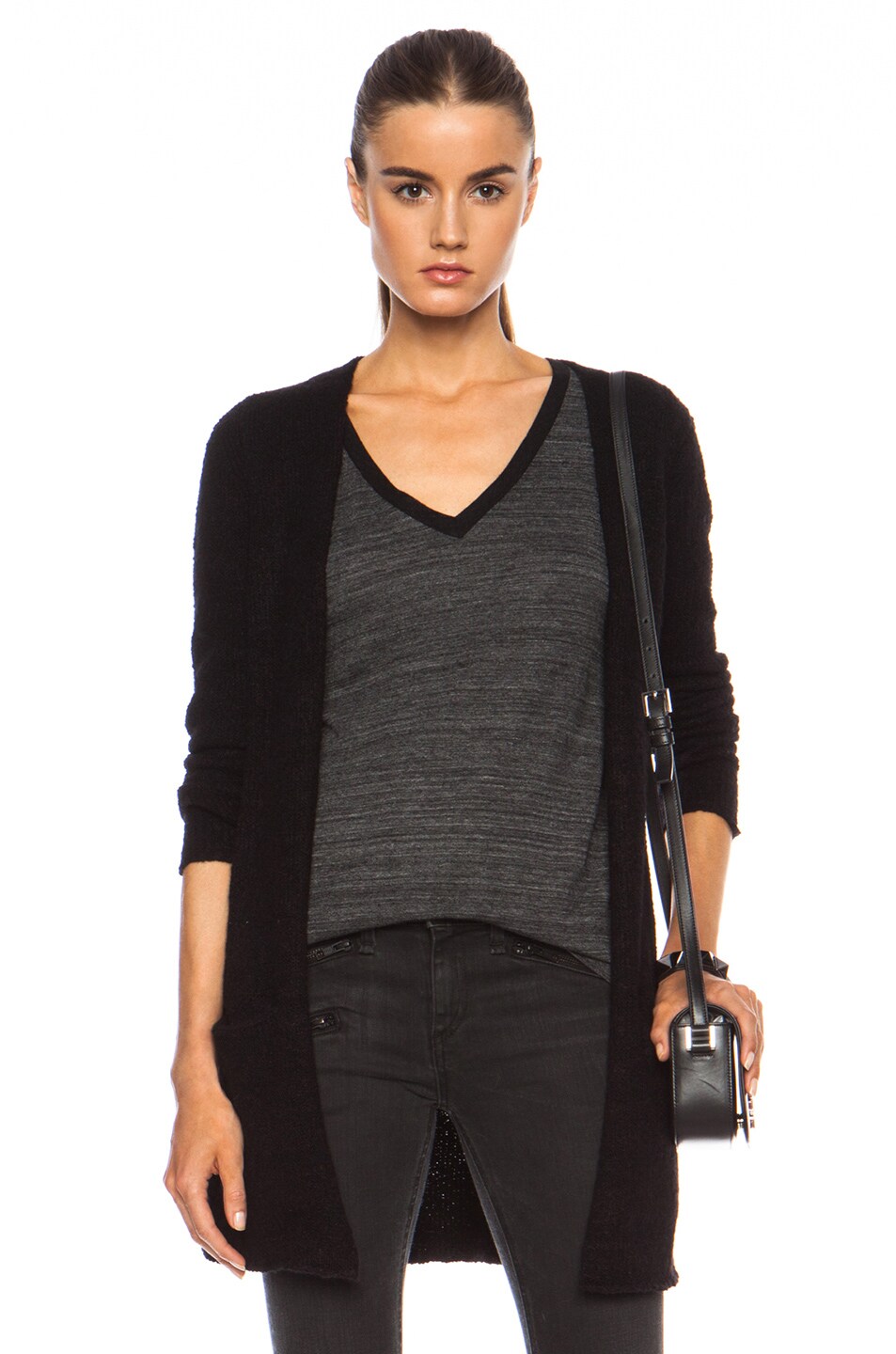 Image 1 of Enza Costa Sweater Coat in Black