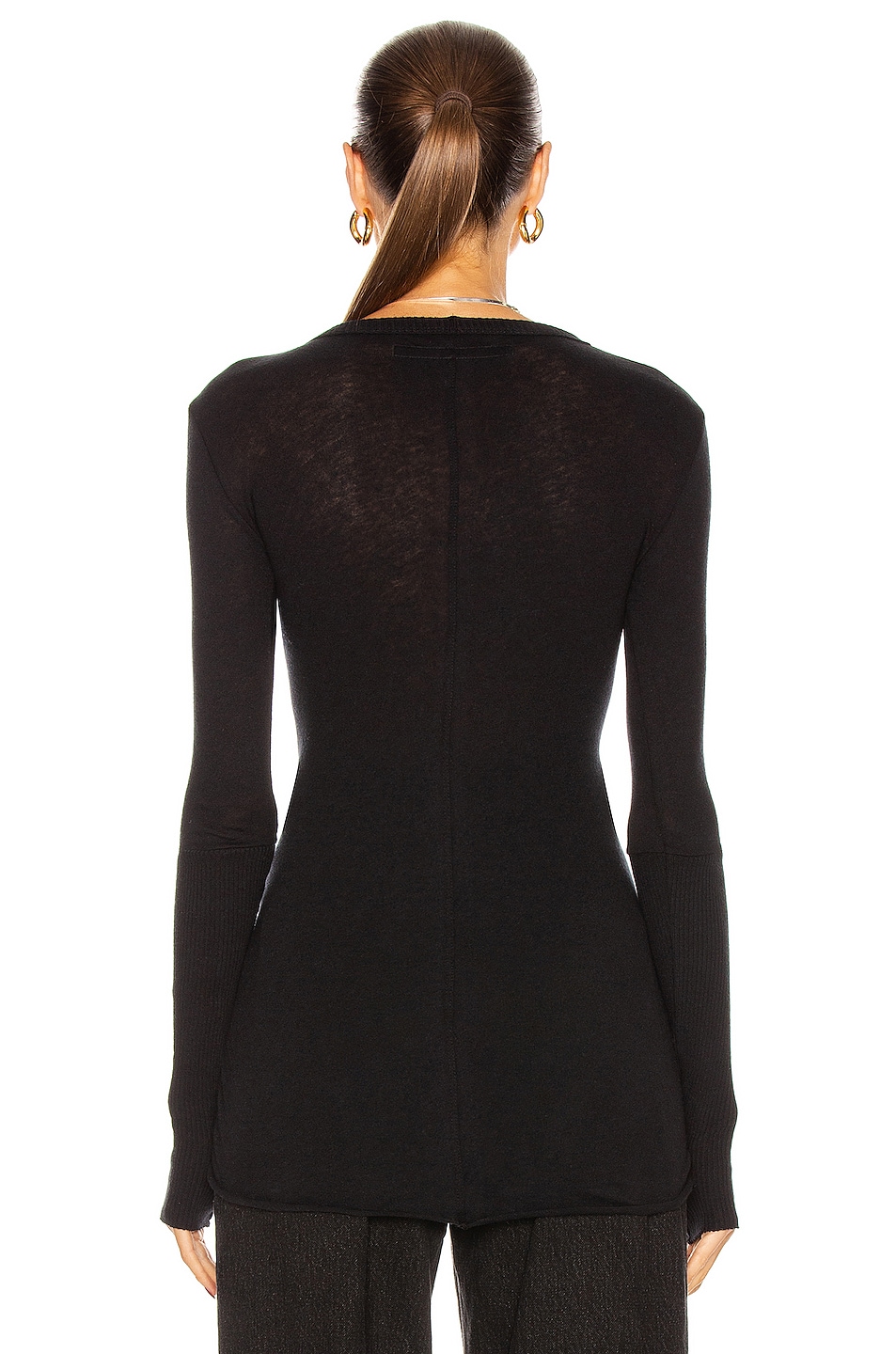 Enza Costa Cashmere Cuffed Crew Tee