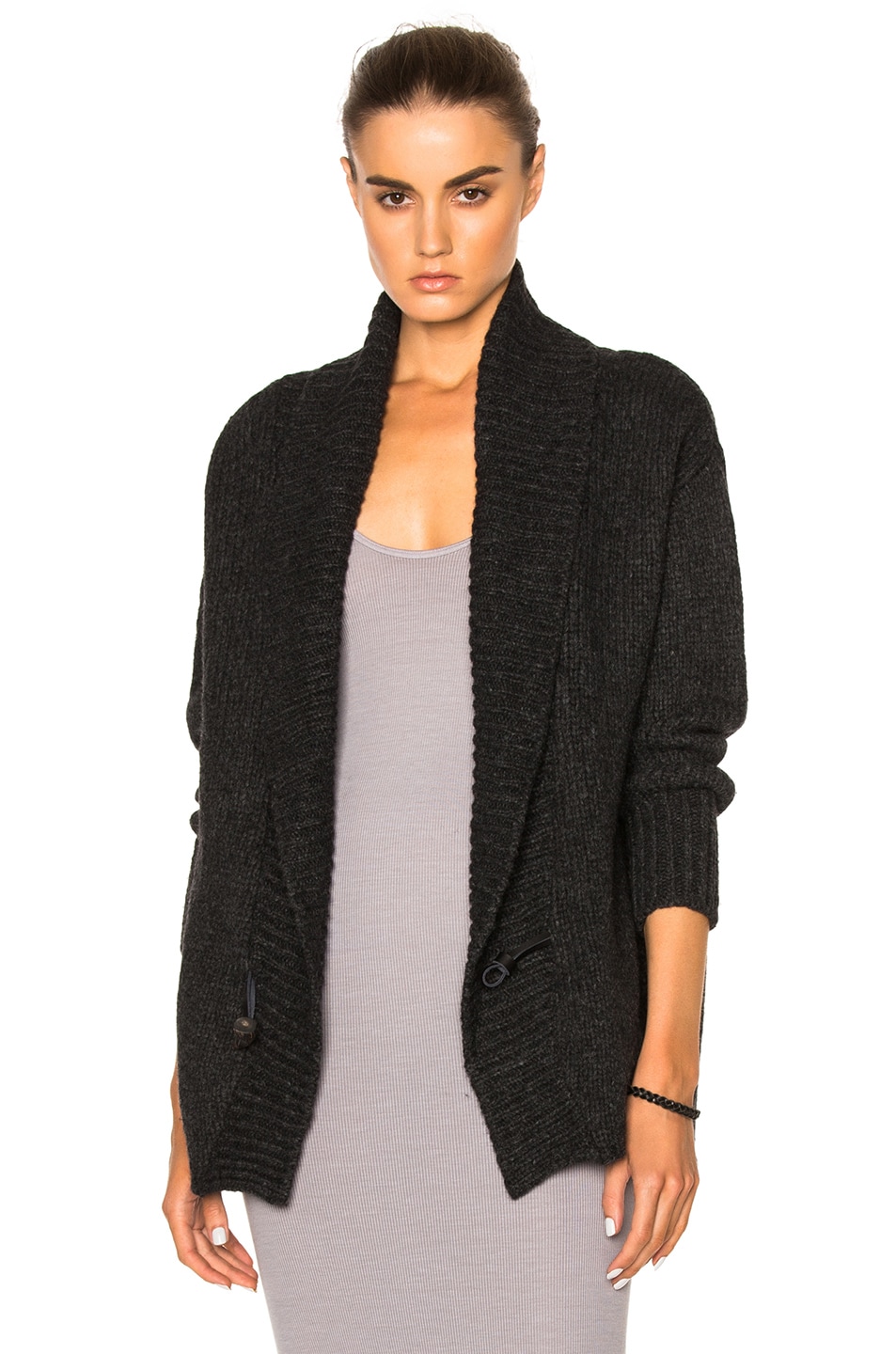 Image 1 of Enza Costa Cocoon Cardigan in Charcoal