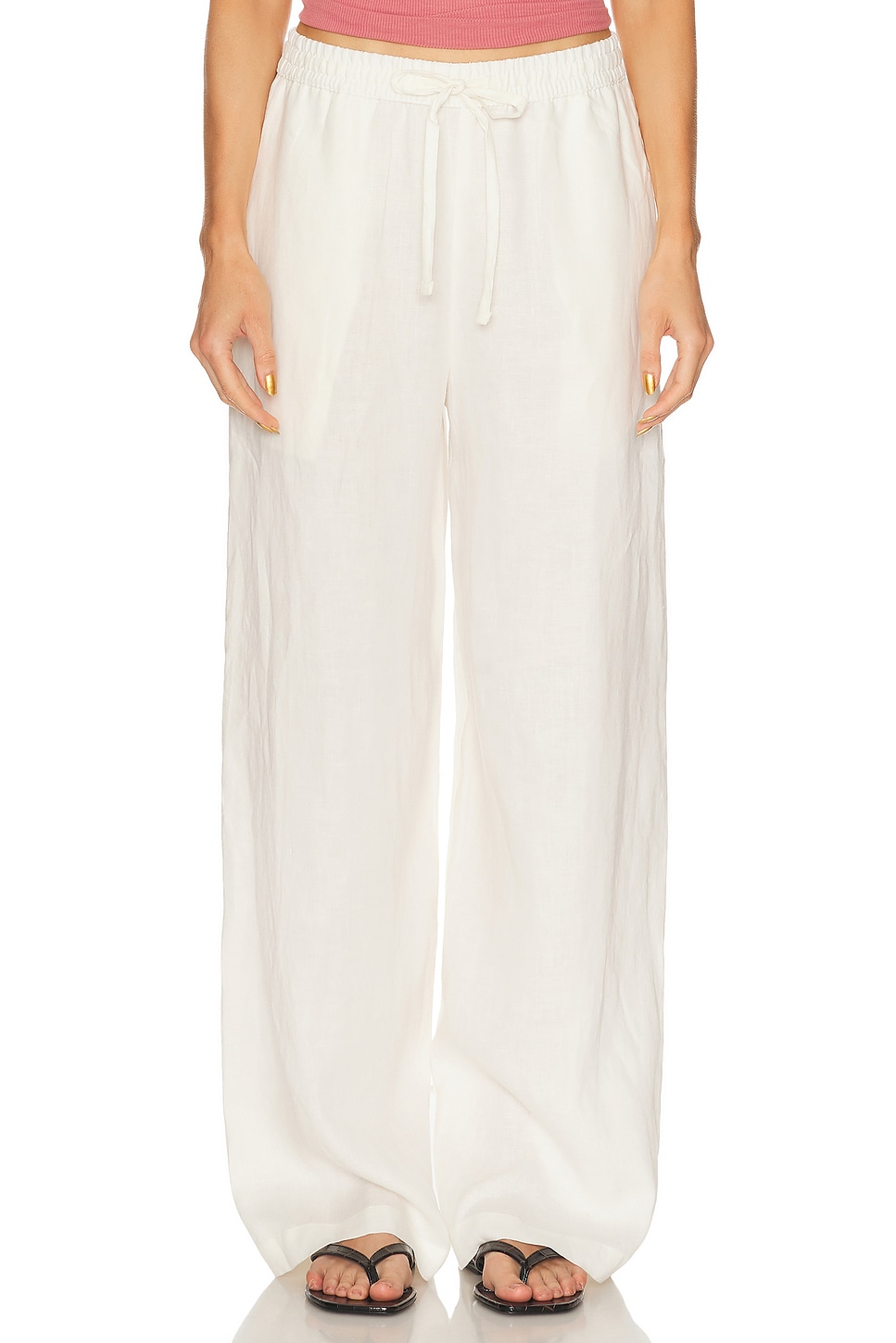 Image 1 of Enza Costa Linen Resort Pant in Undyed