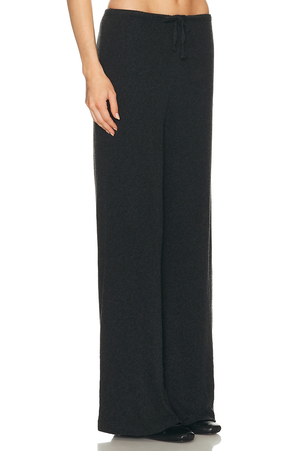 Enza Costa Cashmere Jersey Easy Drawcord Pant In Black