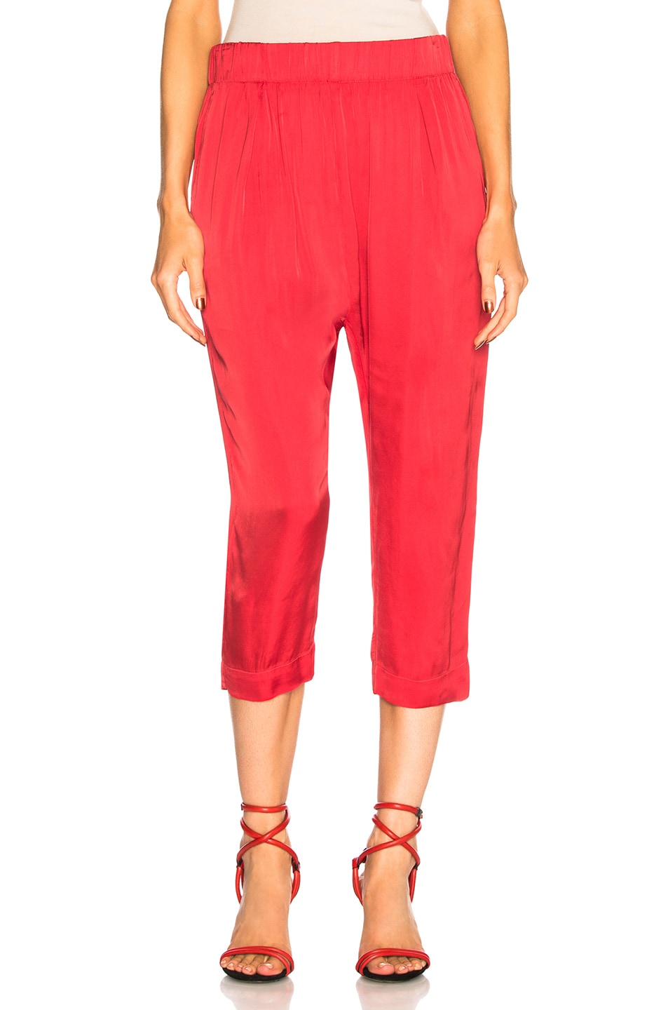 Image 1 of Enza Costa Drop Rise Pant in Iconic Red
