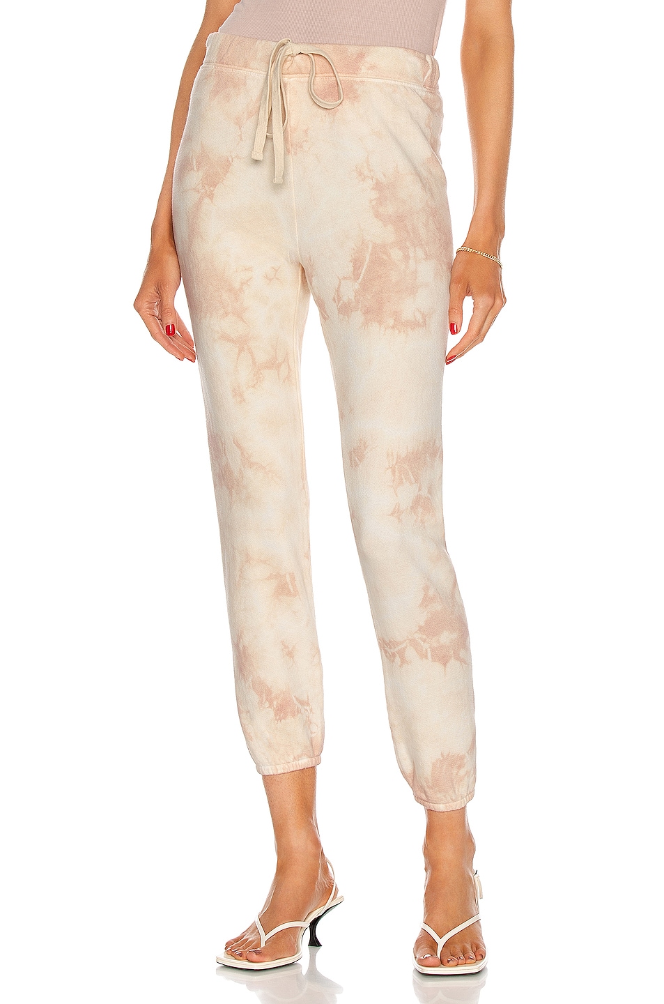 Image 1 of Enza Costa French Terry Jogger in Shell Pink Ionic