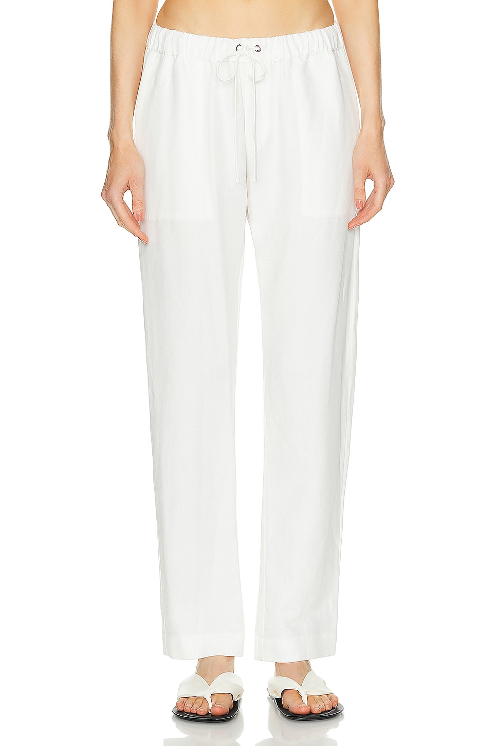 Image 1 of Enza Costa Twill Easy Pant in Off White