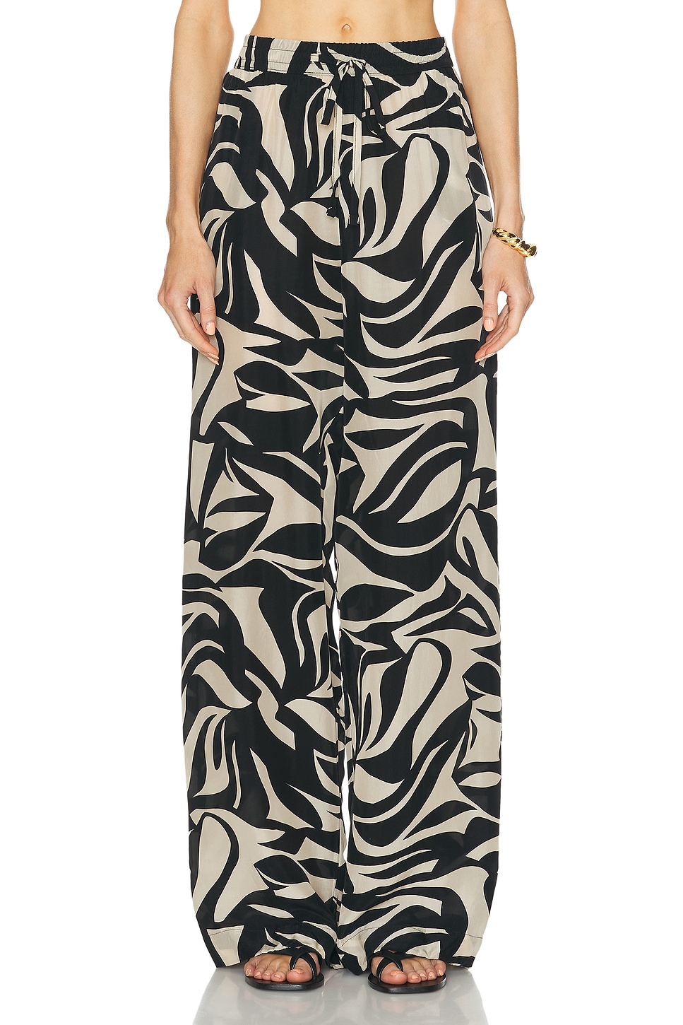 Image 1 of Enza Costa Resort Pant in Abstract Tropical Cupro