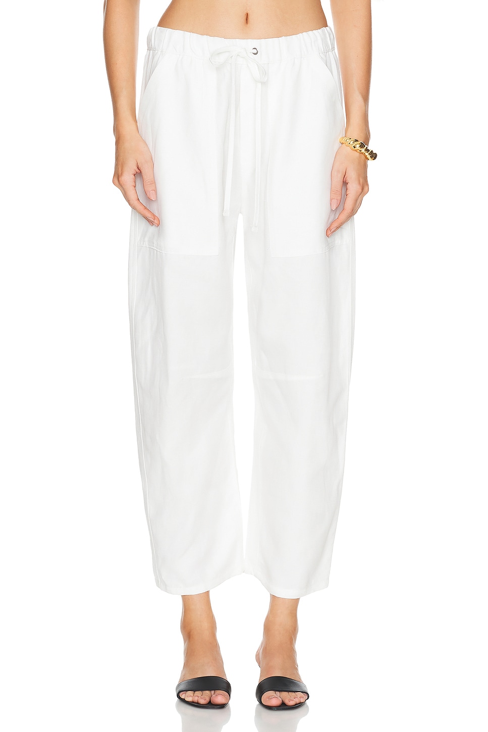 Image 1 of Enza Costa Twill Utility Pant in Off White