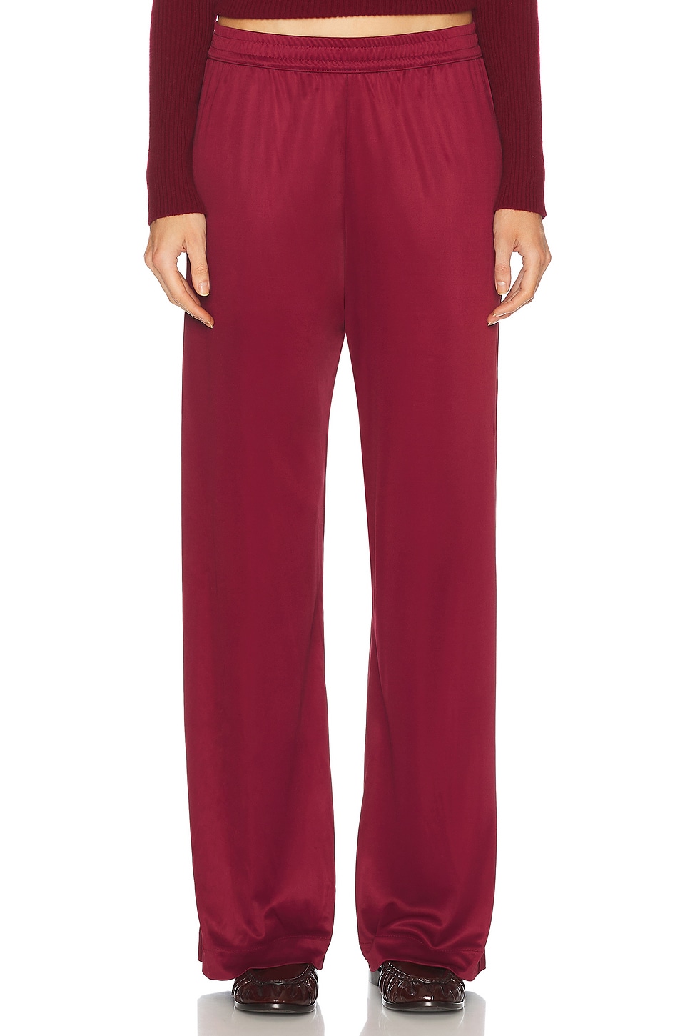 Liquid Jersey Resort Pant in Burgundy