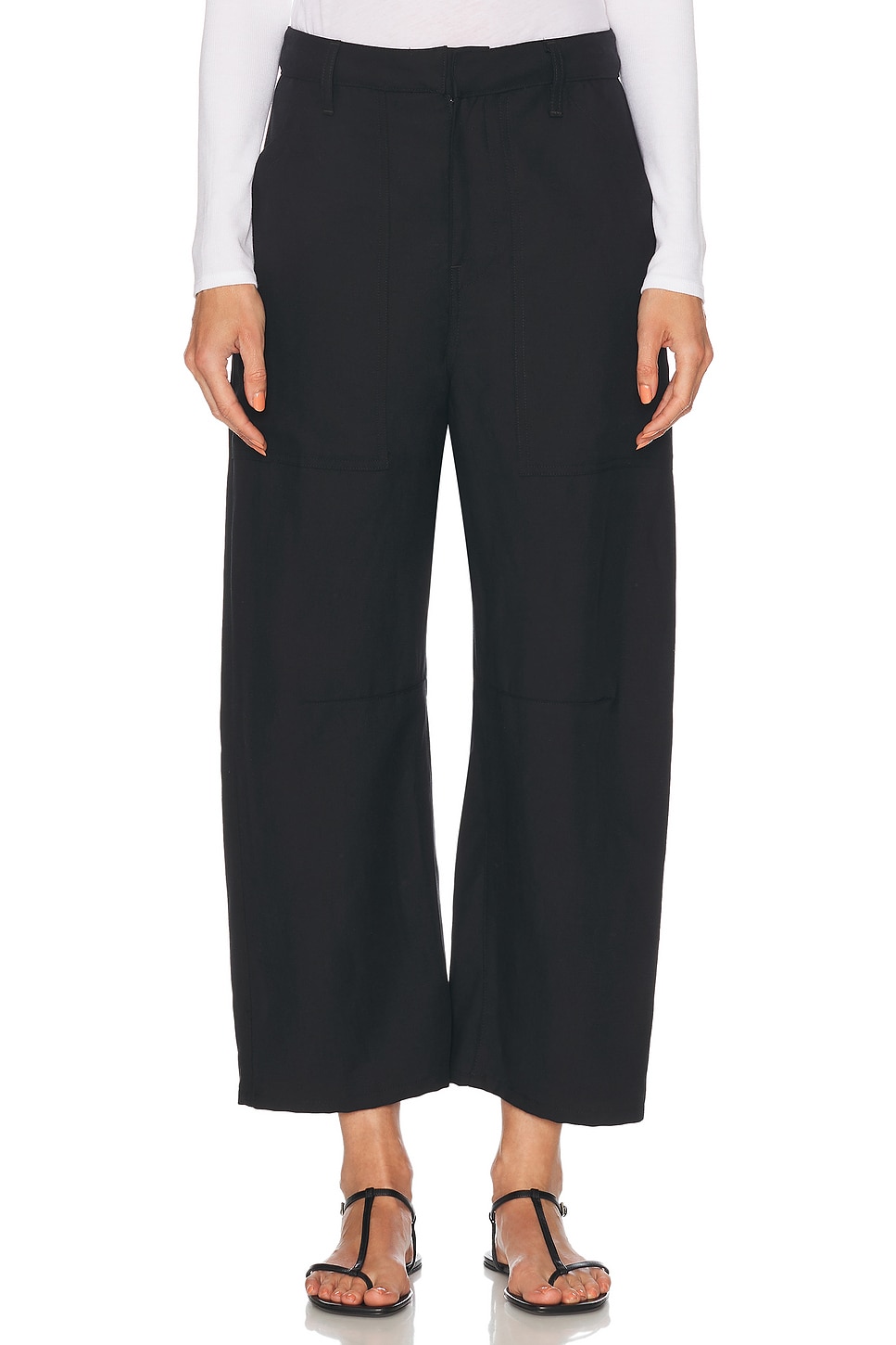 Image 1 of Enza Costa Twill Work Pant in Black