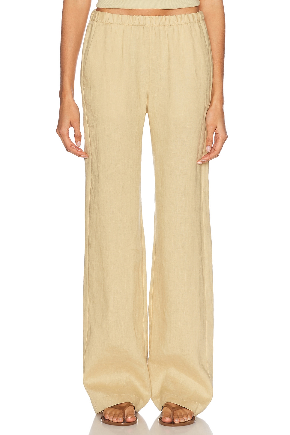 Image 1 of Enza Costa Linen Everywhere Pant in Blonde