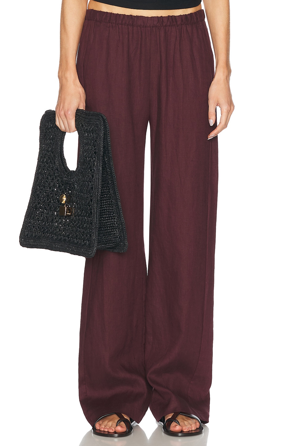 Image 1 of Enza Costa for FWRD Everywhere Pant in Dark Cherry