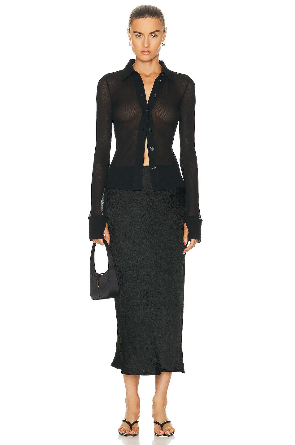 Enza Costa - Long-sleeve Satin Shirt