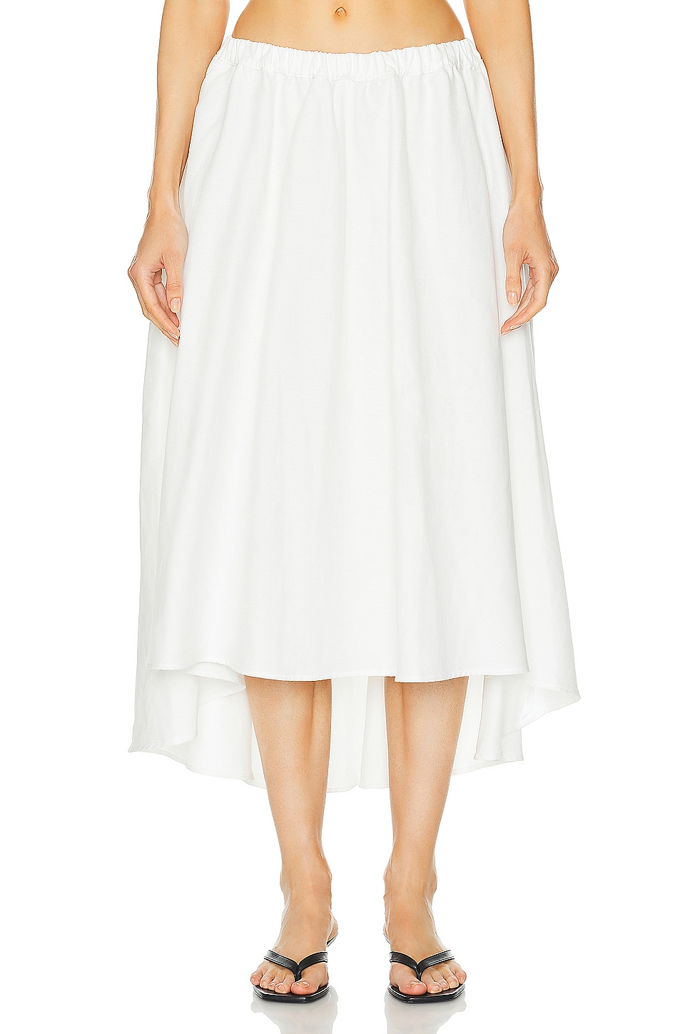 Image 1 of Enza Costa Twill Circle Skirt in Off White
