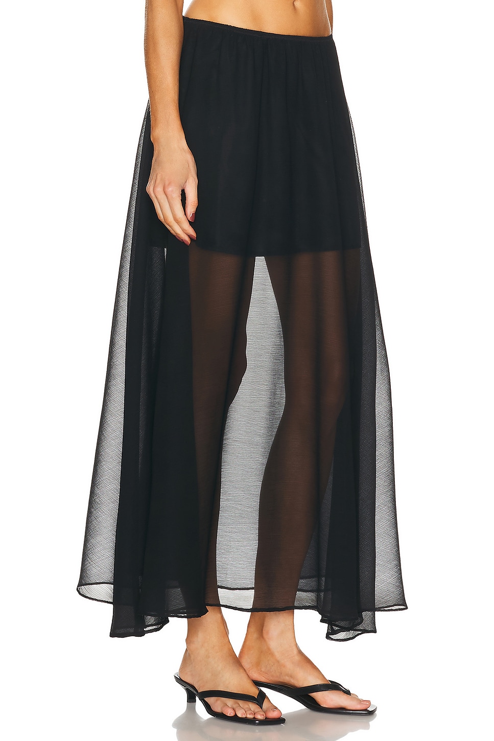 Enza Costa Japanese Yoryu Chiffon Skirt
