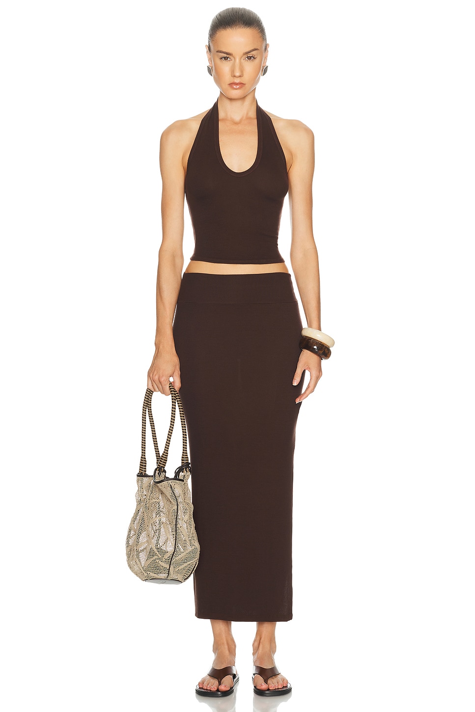 Enza Costa Silk Rib Essential Skirt thumbnail