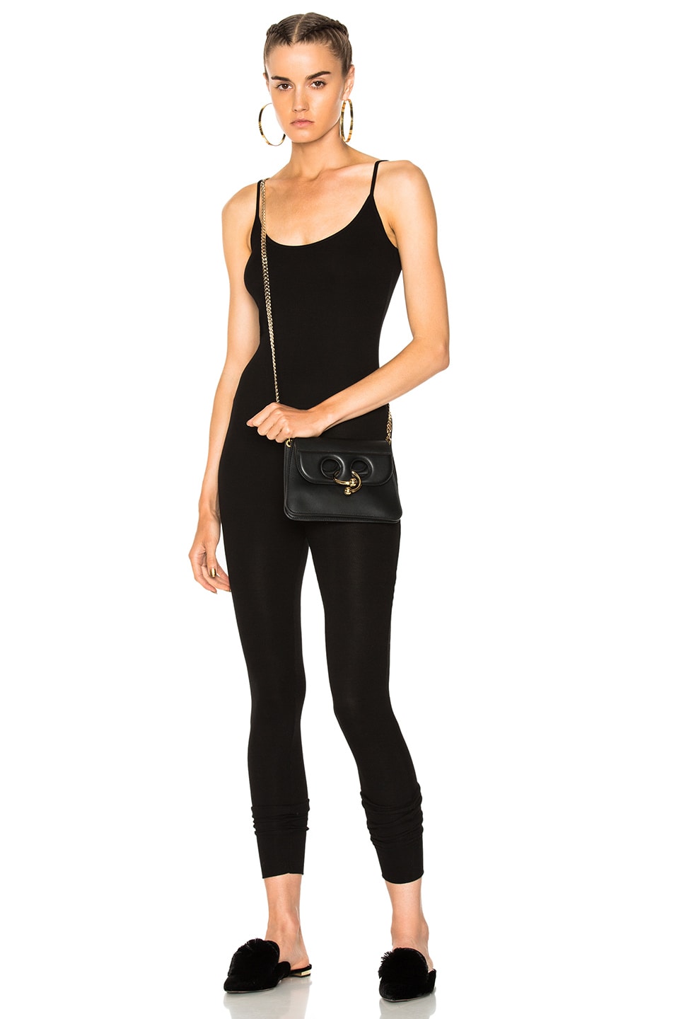 Image 1 of Enza Costa Strappy Jumpsuit in Black