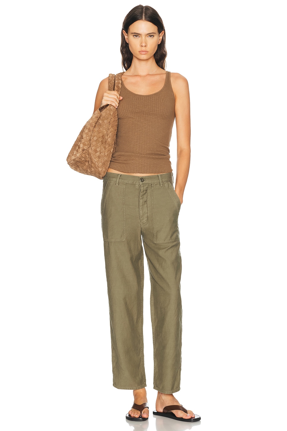 Enza Costa Military Rib Slim Tank Top | Thumbnail 4