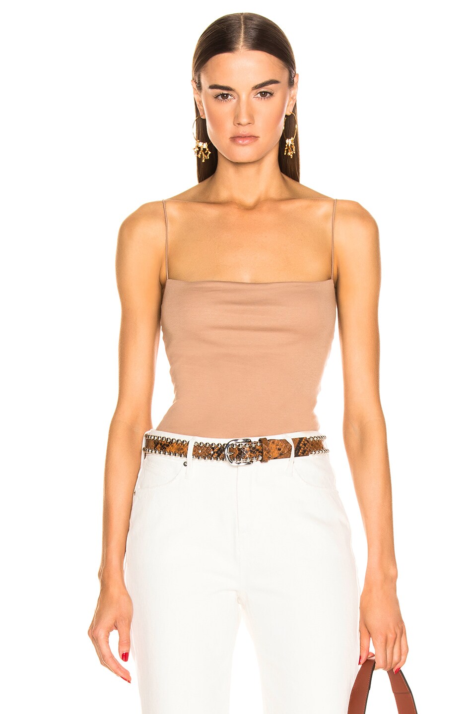 Image 1 of Enza Costa Essential Strappy Tank in Tan