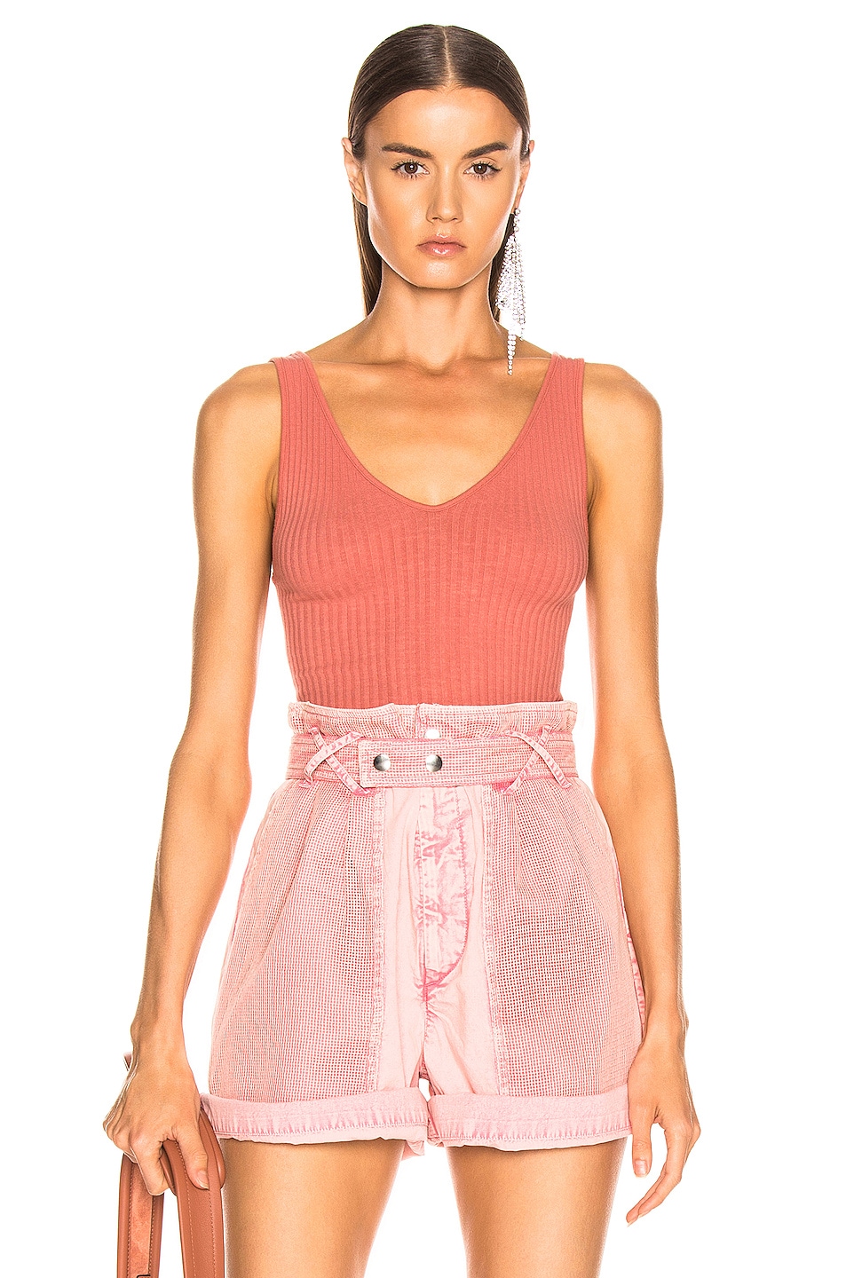 Image 1 of Enza Costa U Neck Tank in Pink Sand