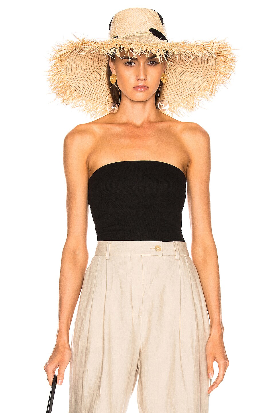 Image 1 of Enza Costa Strapless Top in Black
