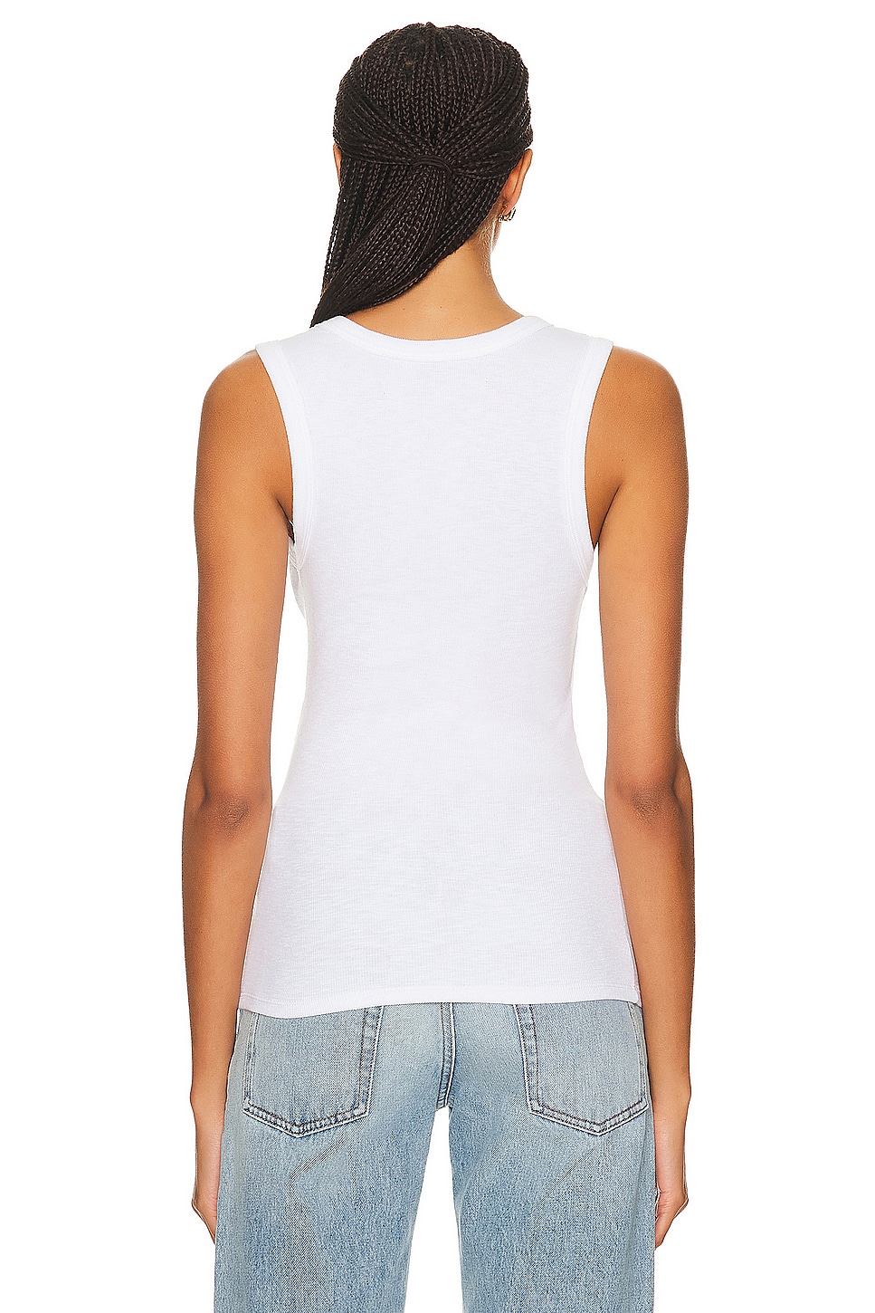 Enza Costa Textured Rib Sleeveless U Tank Top thumbnail