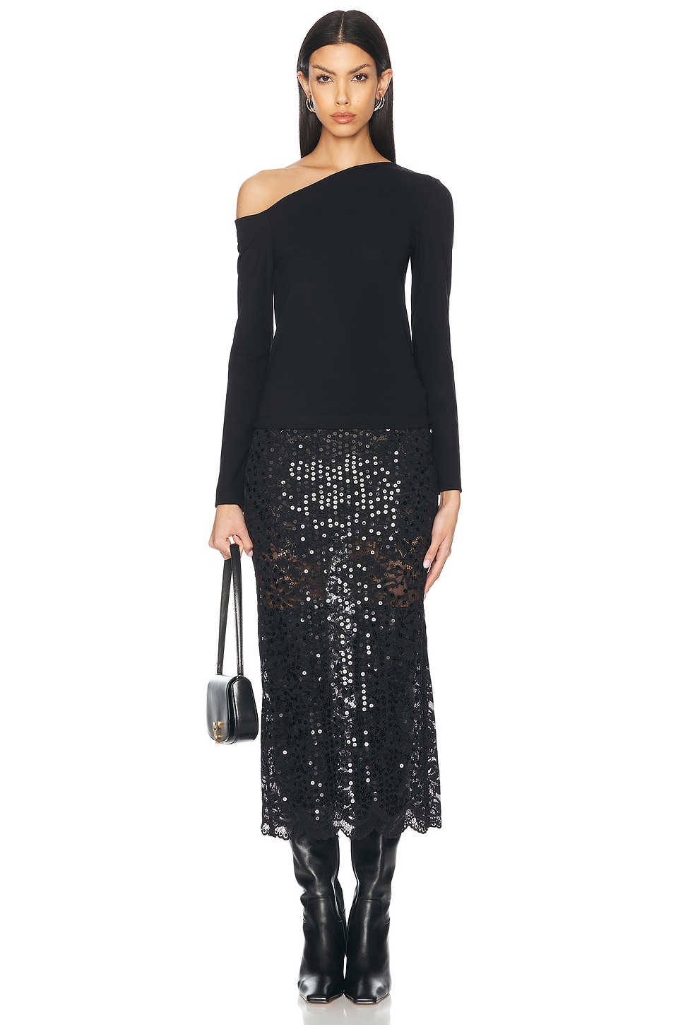 Enza Costa Exposed Shoulder Top