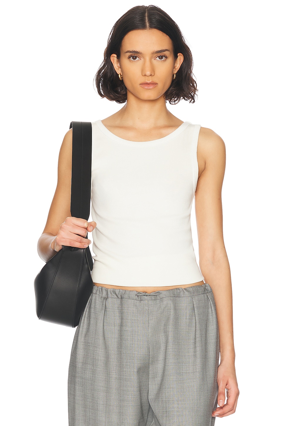 Supima Bateau Tank Top in Cream
