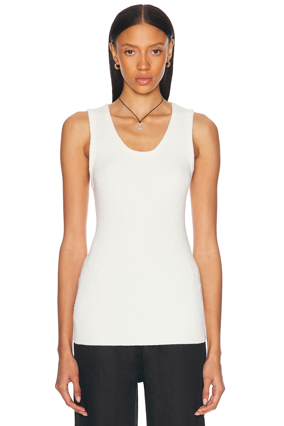 Enza Costa Boucle Knit Tunic Top