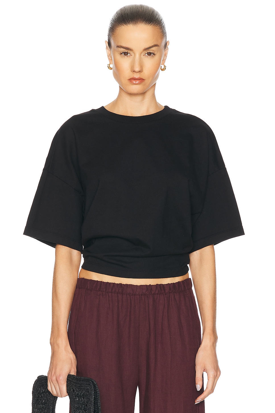 ENZA COSTA SUPIMA CURVE TEE