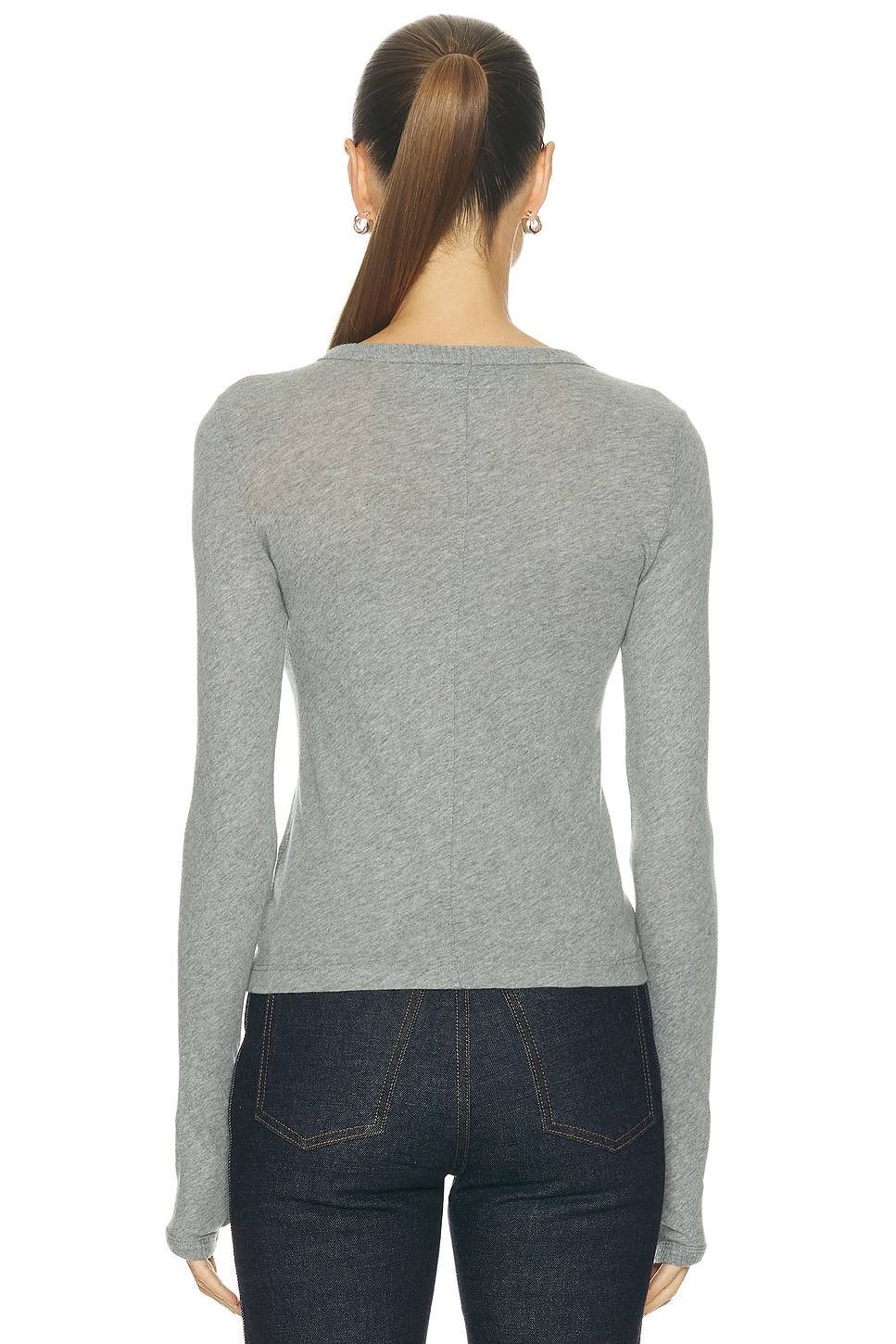 Enza Costa Cashmere New Classic Long Sleeve Crewneck Top