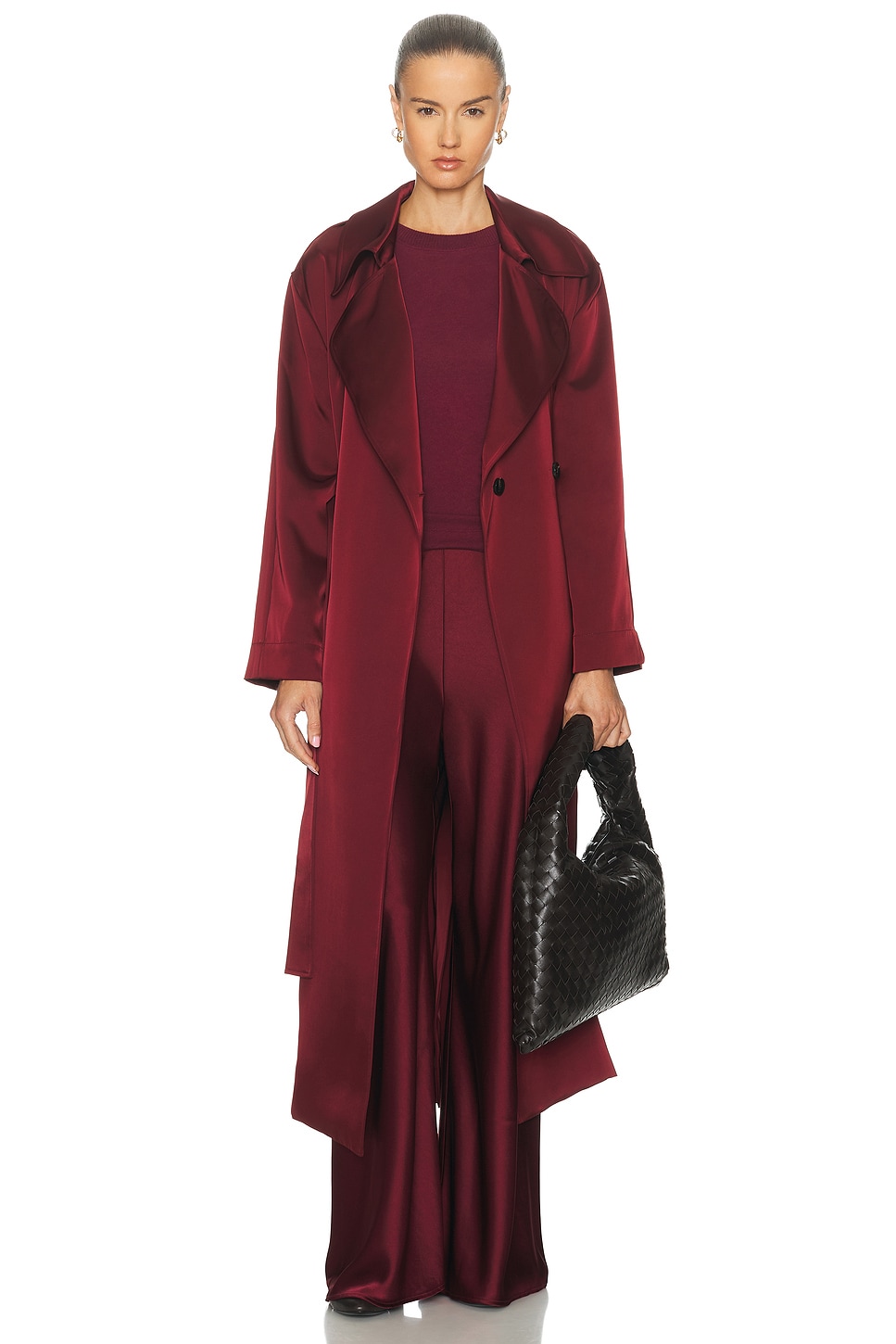 Enza Costa Cashmere Easy Cuffed Crewneck Top