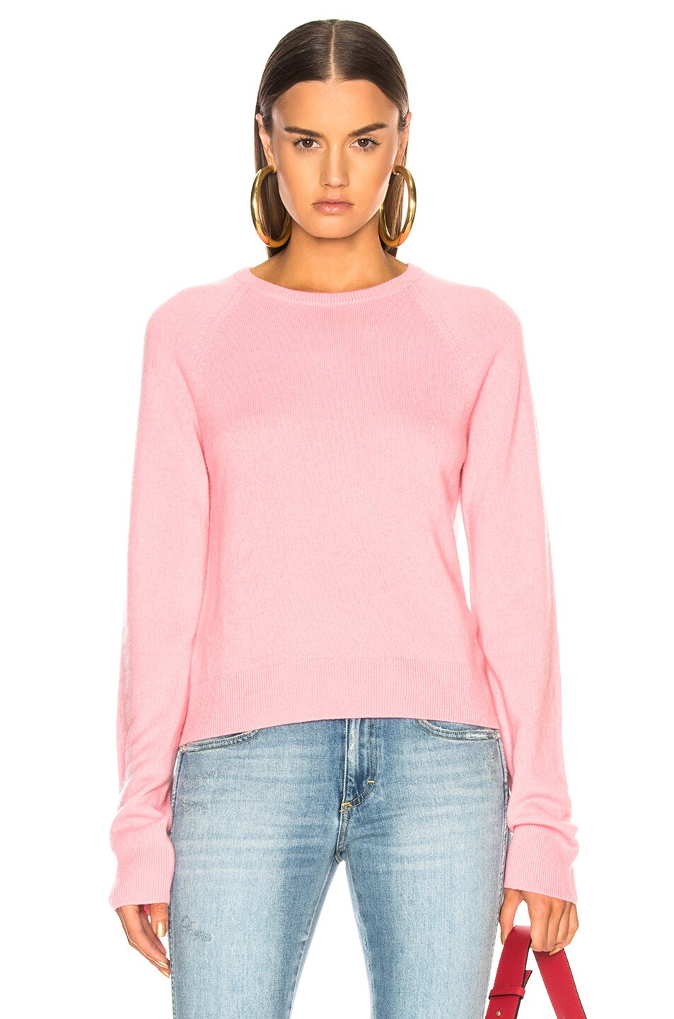 Image 1 of Equipment Axel Cropped Sweater in Pop Pink