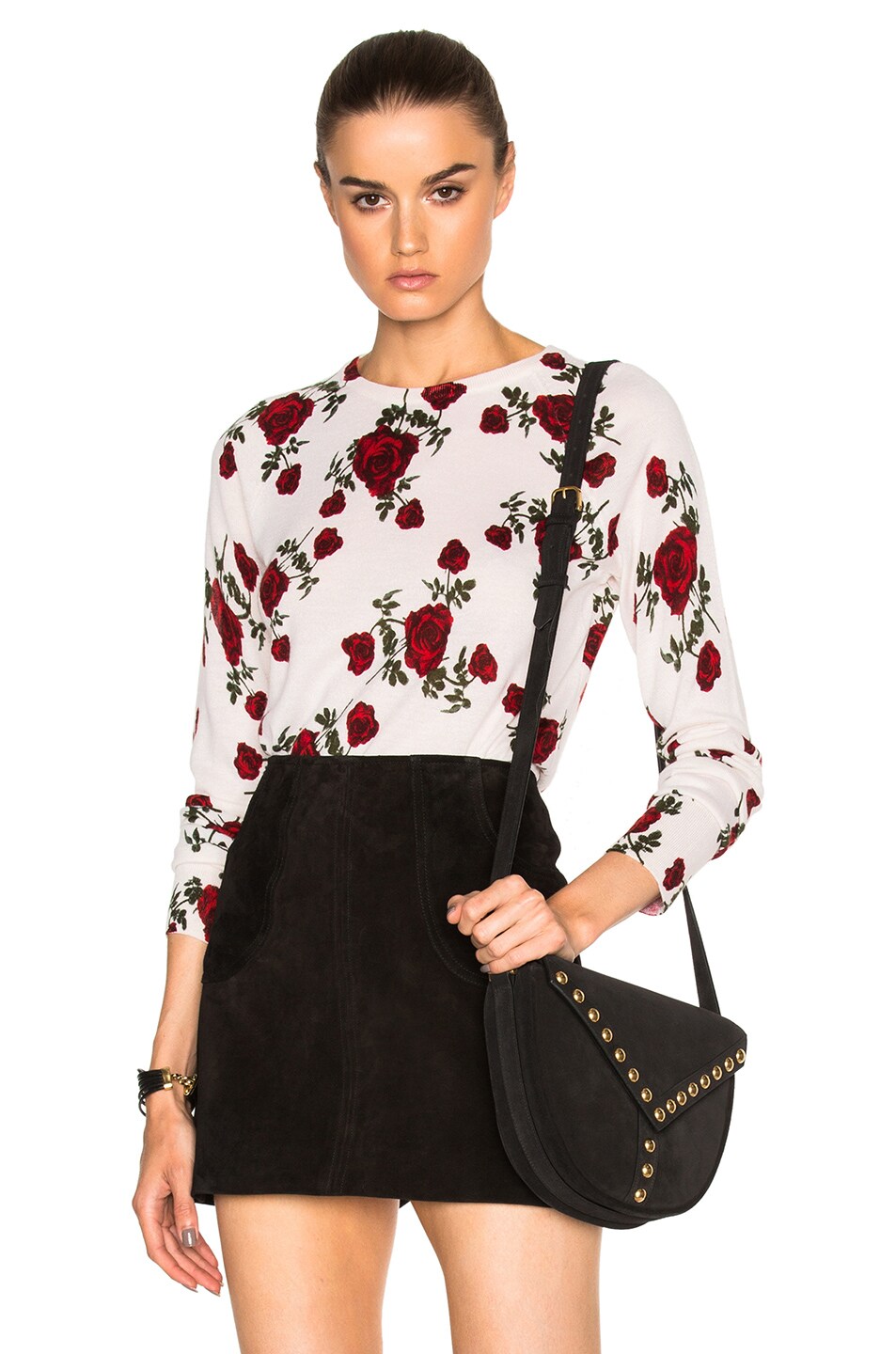 Image 1 of Equipment Floral Sloane Crew Sweater in Ivory Multi