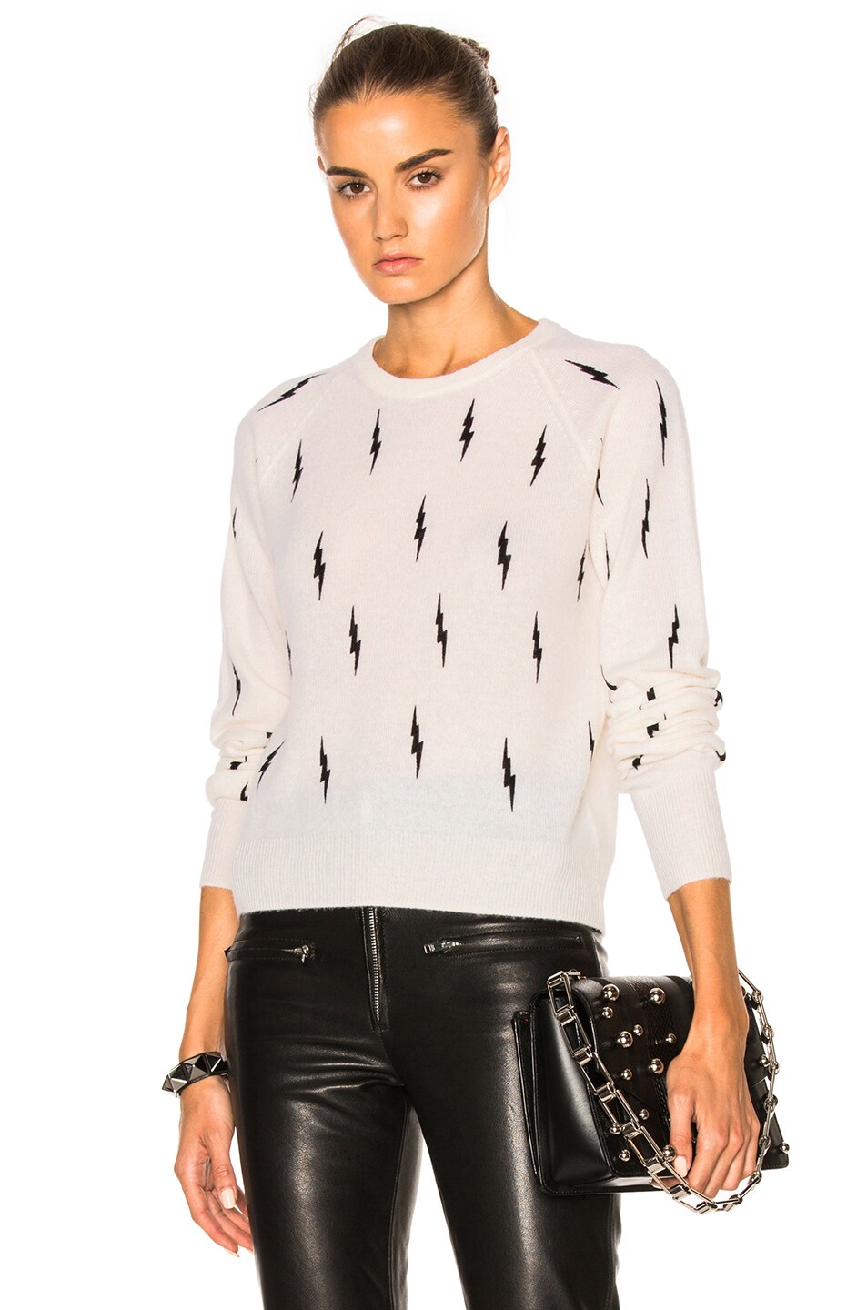 Image 1 of Equipment x Kate Moss Ryder Sweater in Ivory & Black