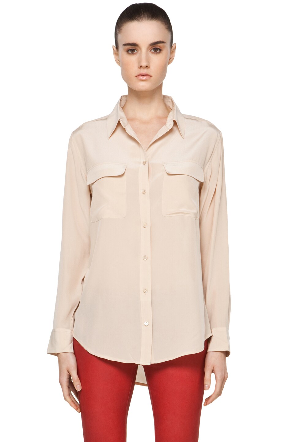 Image 1 of Equipment Signature Blouse in Nude