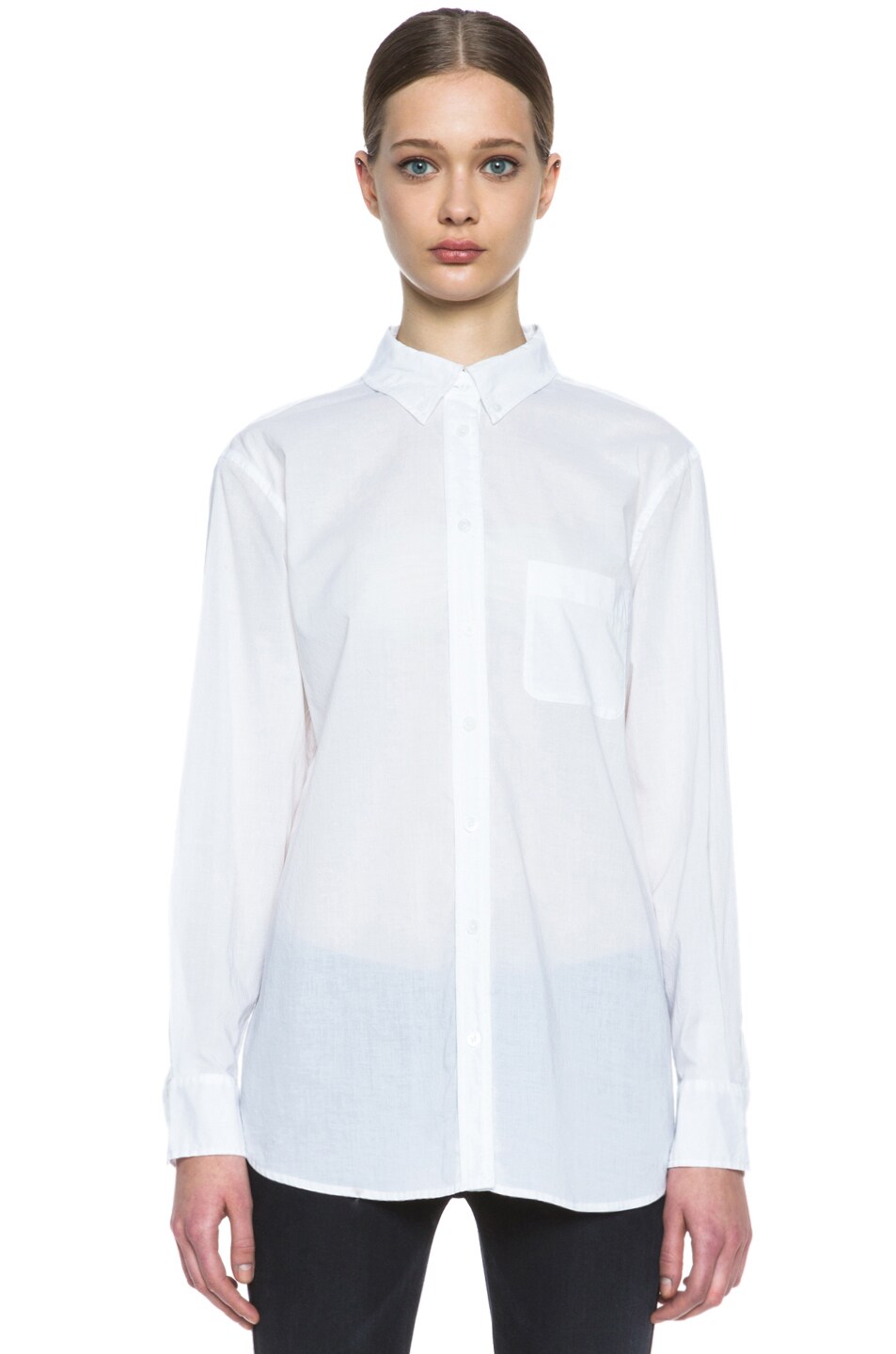 Image 1 of Equipment Margaux Solid Cotton Button Up in Bright White