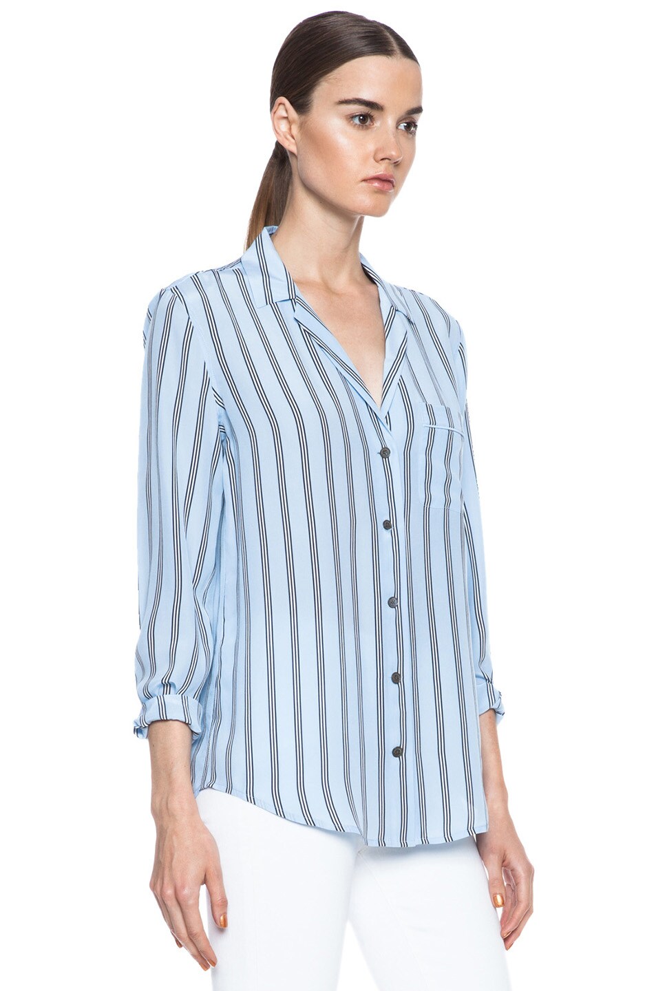 Equipment Keira Silk Blouse in Periwinkle Blue | FWRD