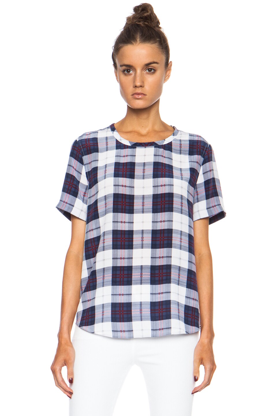 Image 1 of Equipment Riley Audacious Plaid Tee in Luxe Multi