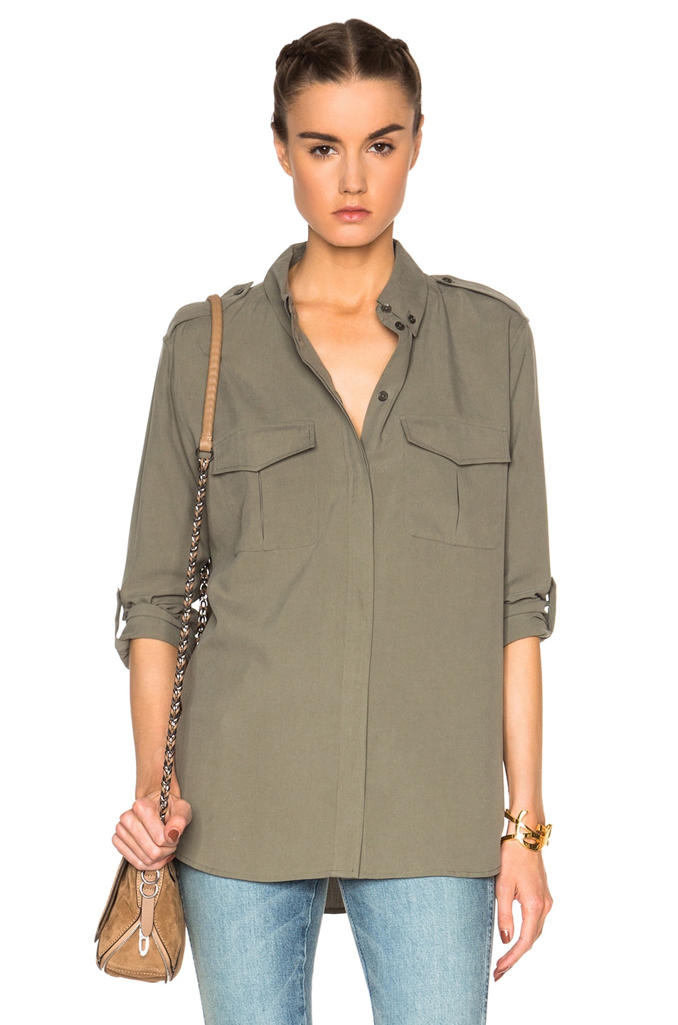 Image 1 of Equipment Major Top in Dusty Olive