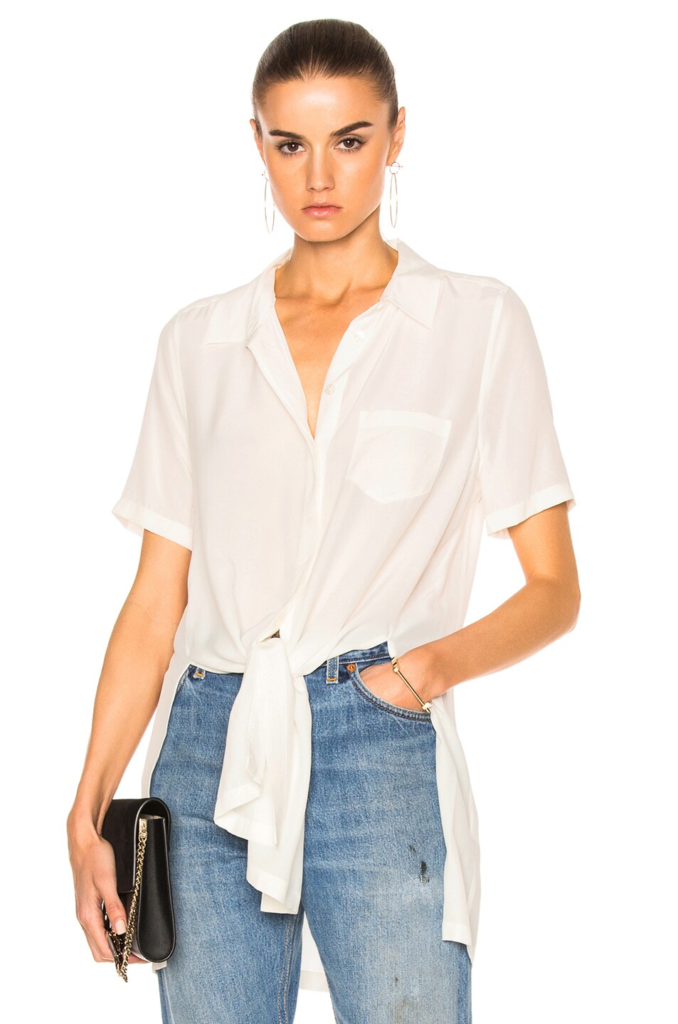Image 1 of Equipment Coralie Top in White