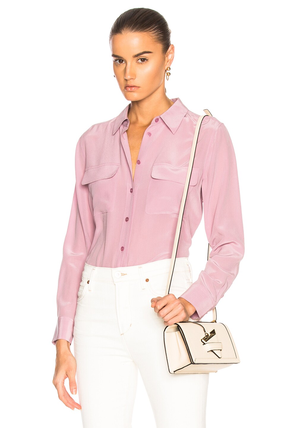 Image 1 of Equipment Slim Signature Top in Orchid Smoke