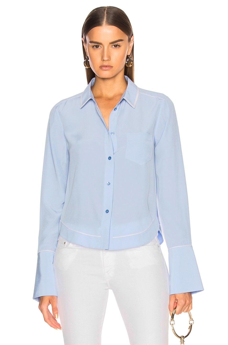 Image 1 of Equipment Huntley Blouse in Aerial Blue